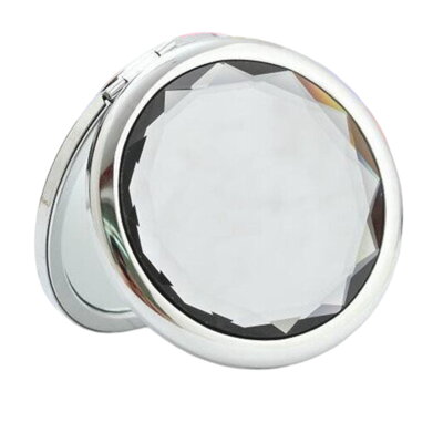 Kosmetické zrcátko 890554 čirý krystal Silver
