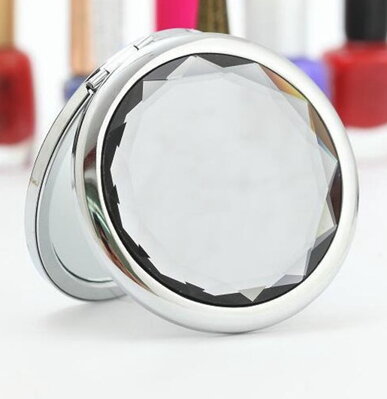 Kosmetické zrcátko 890554 čirý krystal Silver