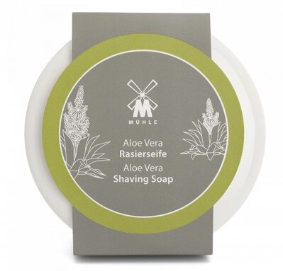 Mühle Aloe Vera mýdlo na holení v porcelánové misce