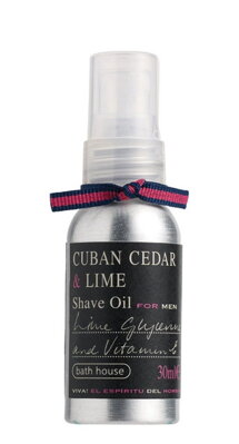 Bath House Cuban Cedar & Lime olej na holení 30 ml