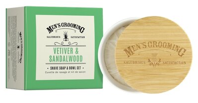 Scottish Fine Soaps Pánské Mýdlo na holení v dóze - Vetiver a Santalové dřevo, 100g