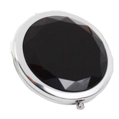 Kosmetické zrcátko Černý krystal KZC02 Silver