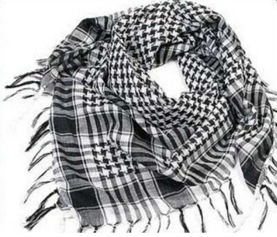 Šátek Arafat bílo-černý