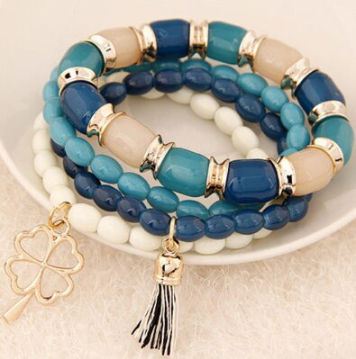 Náramek s korálky NM75 Blue