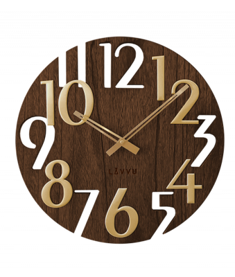 Nástěnné hodiny LAVVU STYLE Brown Wood LCT1011