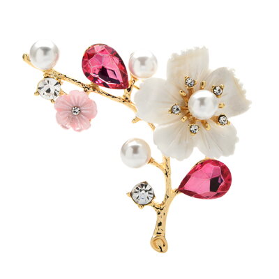 Brož Flower BK57 Pink