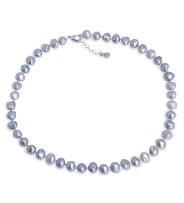 Náhrdelník z říčních perel GD506 Gray