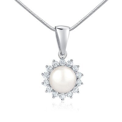 Silvego Stříbrný přívěsek s přírodní bílou perlou LPS0156P