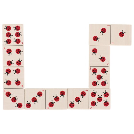 Goki Dřevěné domino Berušky, 28 dílků