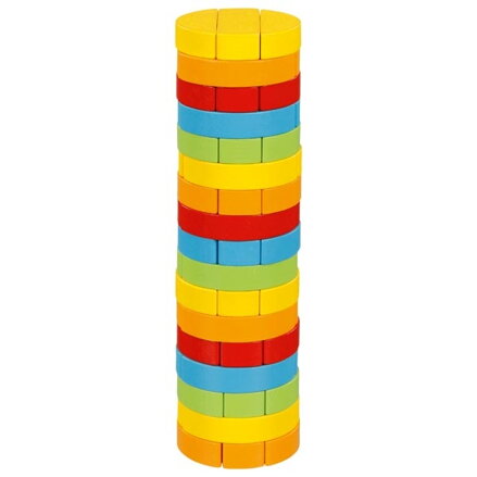 Goki Stolní hra Věž Jenga barevná kulatá