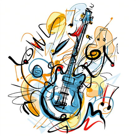 Malování podle čísel Guitar A6035