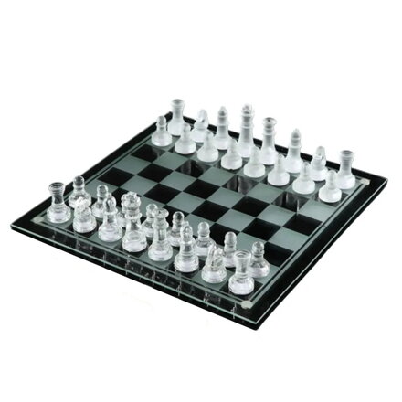 Skleněné šachy 24x24cm