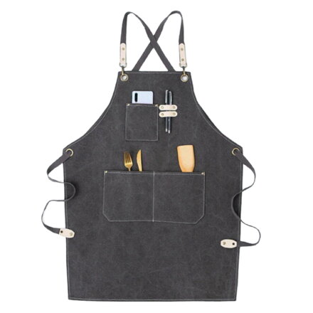 Kuchyňská zástěra Profi 6215 Grey