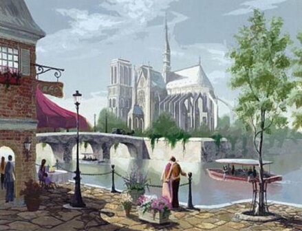Malování podle čísel Katedrála Notre-Dame DX1805