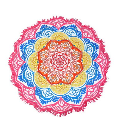 Kulatá plážová deka - Mandala 05