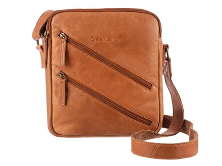 Kožená taška přes rameno GreenLand NATURE Nappa 1026 Cognac
