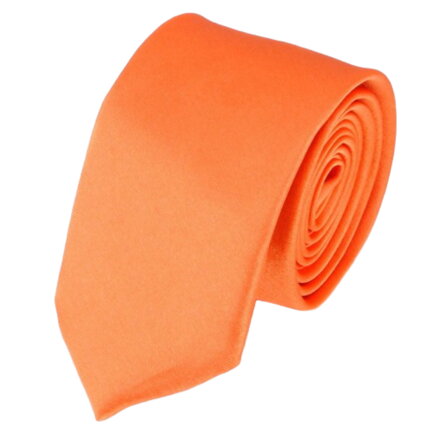 Oranžová kravata jednobarevná