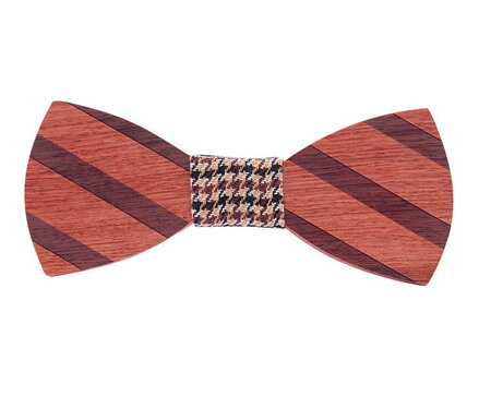 Dřevěný motýlek Miranda Striped