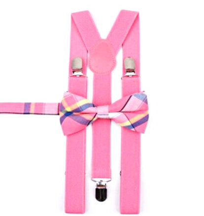 Dětský set motýlek a kšandy Miranda M210 Pink