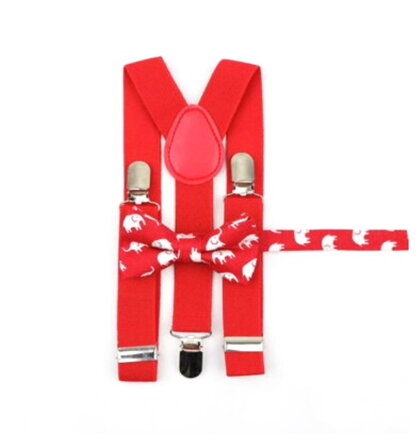 Dětský set motýlek a kšandy Miranda H003 Red