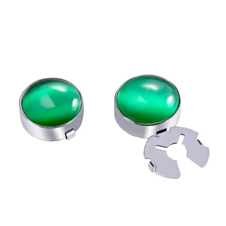 Ozdoba na knoflíčky košile Green Cristal