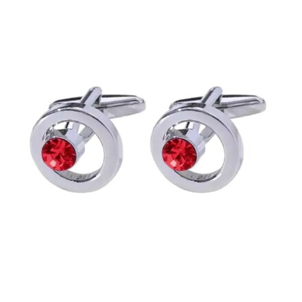 Manžetové knoflíčky Miranda s krystalem MK500 Red