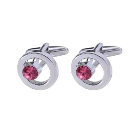 Manžetové knoflíčky Miranda s krystalem MK500 Pink