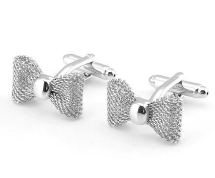 Manžetové knoflíčky Motýlek MK3381 Silver