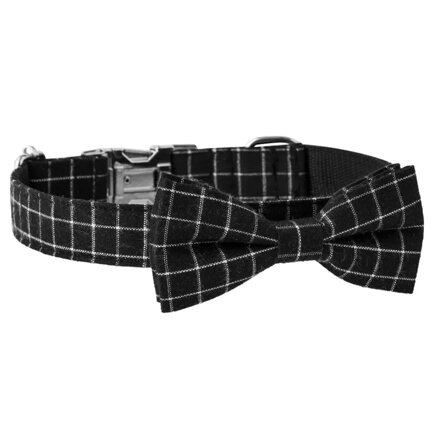 Psí obojek s motýlkem AM299 černý