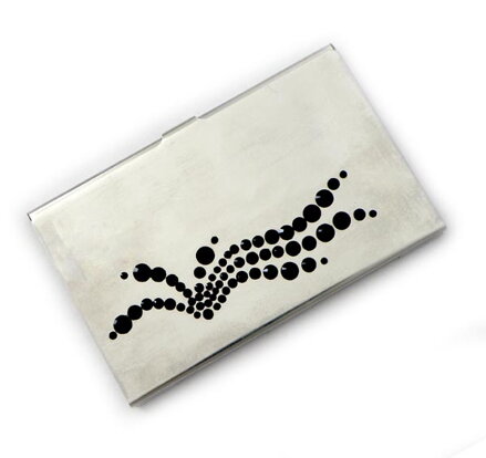 GM Collection Pouzdro na vizitky s krystaly Swarovski WAVE BLACK