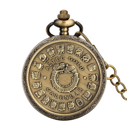 Kapesní hodinky Aztec Gold Calendar