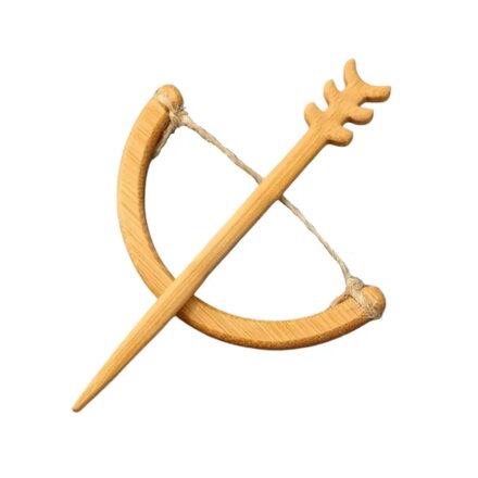 Brož Wooden Luk se šípem