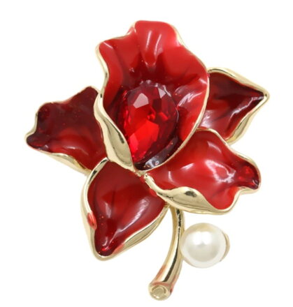 Brož Red Flower BP0029
