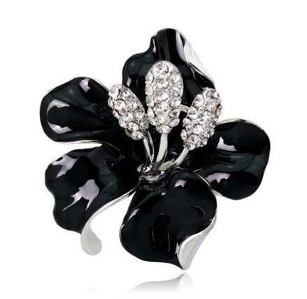 Brož Black Flower BP0008 