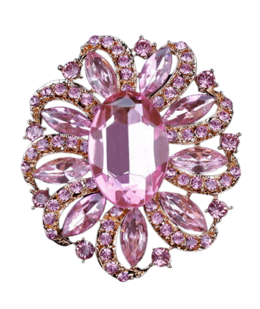 Brož Miranda květ Pink-Gold