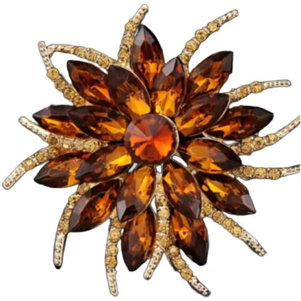 Brož Miranda Brown Flower K4437