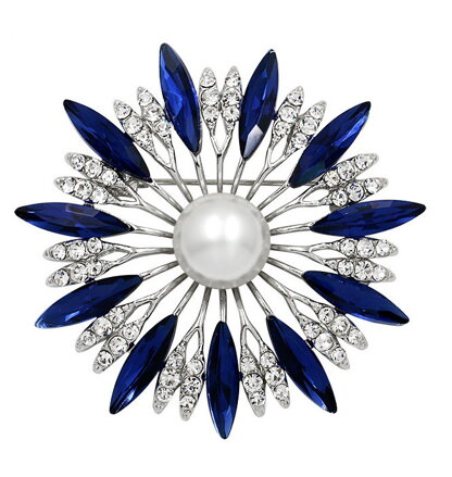 Brož Flower B4227 Blue