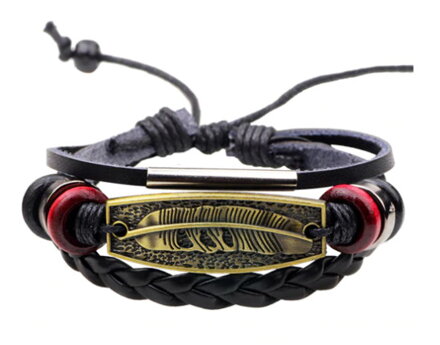 Kožený náramek Miranda 40555 Golden