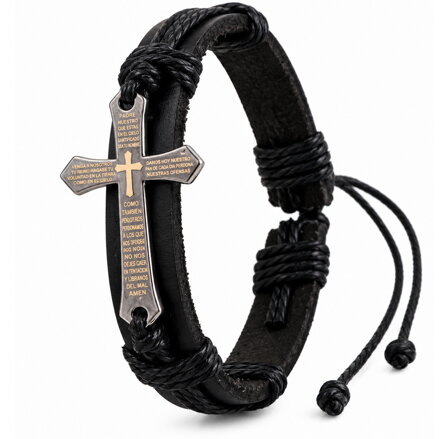 Kožený náramek Cross XL79 černý