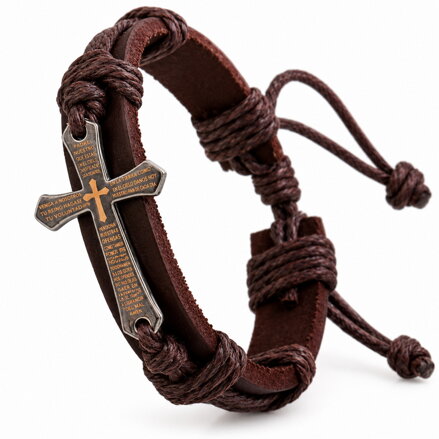Kožený náramek Cross XL79 hnědý