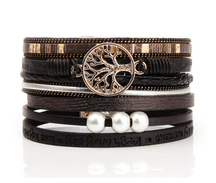 Náramek Miranda Trendy Strom Života Black