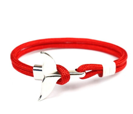 Náramek Velrybí ploutev B17 Red