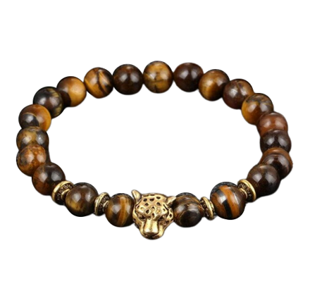 Náramek Leopard Gold s kameny Tygří oko 42R45