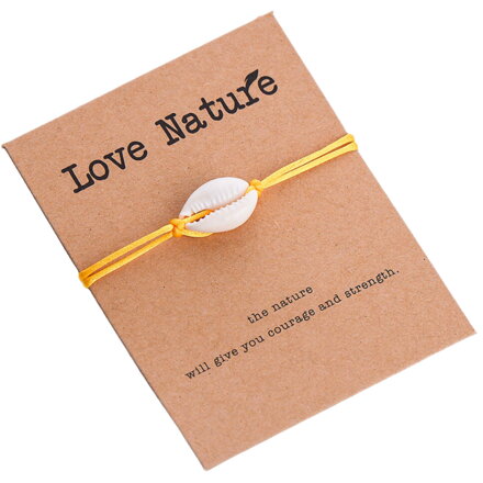 Náramek Love Nature Shell Yellow OA002