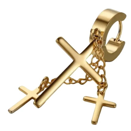 Náušnice Tres Cruzes NTCB01 Gold