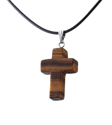 Přívěsek křížek NK0029 Obsidián