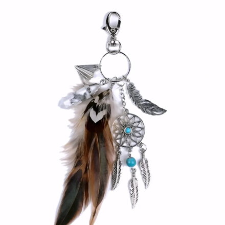 Přívěsek na kabelku nebo klíče Lapač snů Crystal