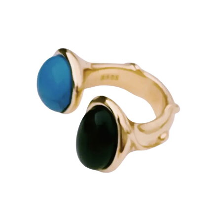 Prsten Two Stones AM3080 Black-Blue