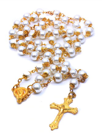 Růženec Miranda White Pearls R81254