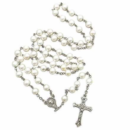 Růženec Miranda White Pearls R81233